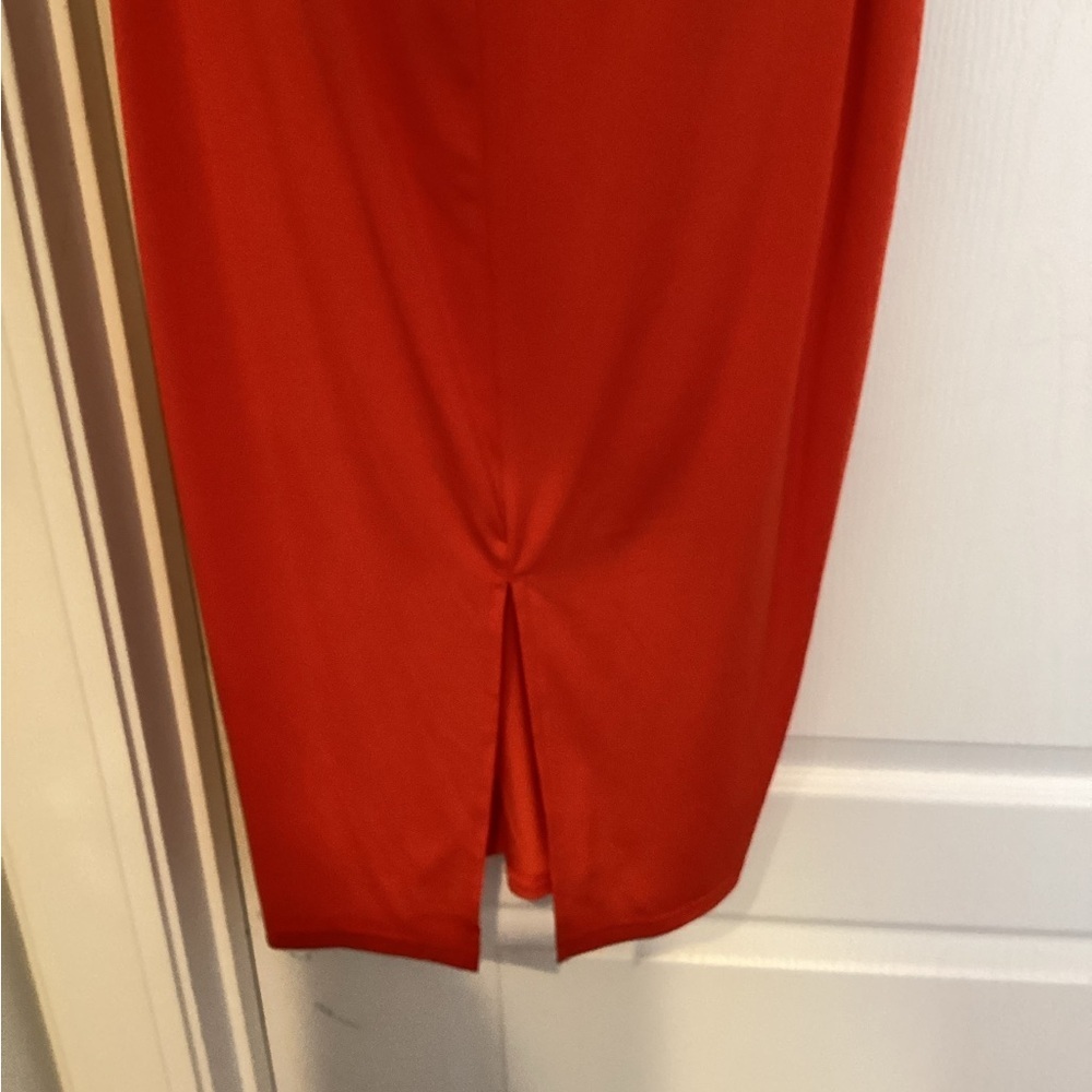 Sam Edelman Vibrant Red Midi Zip Up Back Dress - Picture 3 of 7